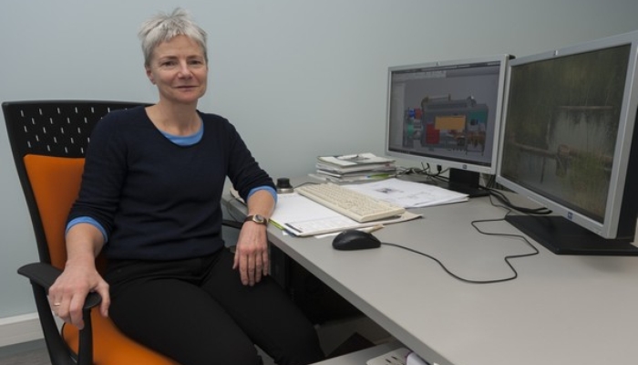 Mgr inż. Ewa Kulczycka, współkonstruktor akceleratora IntraLine (foto: Grzegorz Krzyżewski / NCBJ)