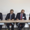 NCBJ and European XFEL GmbH officials are signing Memorandum of Understanding in Hamburg (photo: Marek Pawłowski / NCBJ)