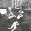 Andrzej Sołtan z córka Magdaleną ok. 1944 r. w Solimowie. Źródło: archiwum rodzinne