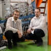 Sławomir Wronka (left) and Michał Matusiak (right), coauthors of the CANIS energy switching system (photo Marcin Jakubowski, NCBJ)