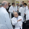 Dr. Ali Akbar Salehi listens to presentation on medical accelerators manufactured in NCBJ (photo Marcin Jakubowski, NCBJ)