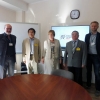 Uczestnicy spotkania, od lewej: Jacek Jagielski, Tieshan Wang, Ewa Rondio, Dariusz Szymański i Łukasz Kurpaska – fot. NCBJ
